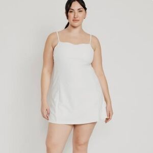 Old Navy Powersoft White Athletic Cami Dress With Built In Shorts